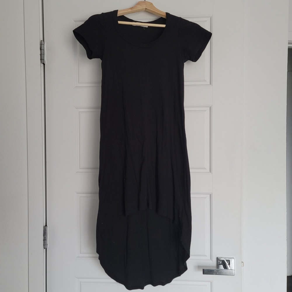 Hi-low black dress